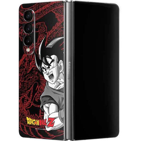 Dragon Ball Z Goku and Shenron Galaxy Z Fold4 5G Skin